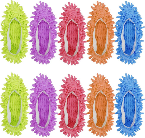 Cosywell Shoes Cover for Mop Slippers Dusting Mop Shoes for Floor Cleaning House Washable 10 PCS 5 Pairs?L?...