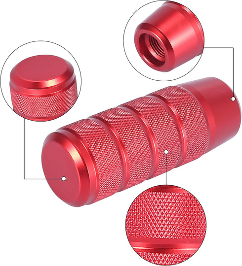 X AUTOHAUX Metal Universal 9.5cm Shift Knob Gear Shift Manual Transmission Stick Shift Knob Set for Car Red...