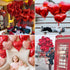 10Pcs Red Foil Heart Shaped Balloons 18 Inch Heart Mylar Balloons For Baby Shower Wedding Valentine Decorations Love Balloons Party Decorations...