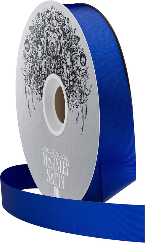 McGinley Mills 7/8" W Acetate Satin Ribbon, Royal Blue, 100 Yard Spool...