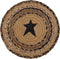 VHC Brands Kettle Grove Jute Stencil Star 8 inch Trivet Primitive Country Patchwork Kitchen Tabletop Design, Tan...