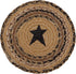VHC Brands Kettle Grove Jute Stencil Star 8 inch Trivet Primitive Country Patchwork Kitchen Tabletop Design, Tan...