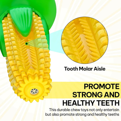 Dog Chew Toys for Aggressive Chewers – Puppy Chew Toys for Teething, Grind Teeth, Removes Calculus, Squeaky and Interactive Corn Dog Toys for Smal...