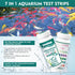 7 in 1 Aquarium Test Strips, 125 Count Fish Tank Test Strips for Freshwater Saltwater Pond, Water Testing Kit Aquarium for Chlorine, Total Hardnes...