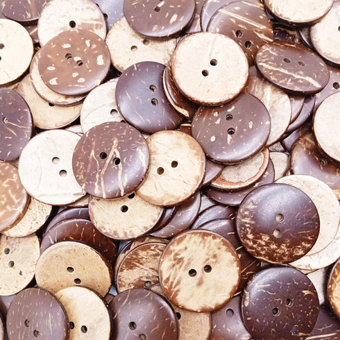 150 pcs 1 inch New Thick Coconut Shell 2 Holes Button Coconut Shell Buttons for Crafts Sewing Decorations...