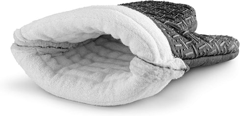Xlnt Extra Long Oven Mitts (Black) | Teflon EcoElite Water Repellent | Heat Resistant for Oven Cooking, Grill & BBQ | Non Slip Gloves with Teflon ...