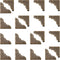 20pcs Bronze Metal Book Corner Guards Scrapbook Photo Album Diary Cover Corner Decorative...