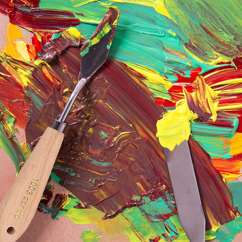 CONDA 11 Piece Stainless Steel Spatula Palette Knife Professional Palette Knife Painting Wood Handle...