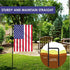 hogardeck Garden Flag Holder Stand, Thickened Pole Sturdy and Straight Premium Yard Flag Holder Weather-Proof Metal Flagpole for American Flag, Ch...