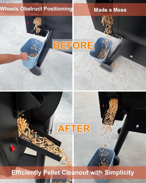 Pellet Grill Magnetic Helper Chute: Effortless Pellet Collection, Accessories for Traeger and Pit Boss Grill, Magnetic Pellet Slide for Emptying P...