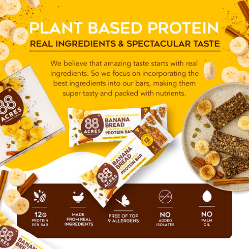 88 ACRES Banana Bread Seed Protein Bar, 1.9 OZ...