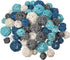 72 Pcs Wicker Rattan Decorative Balls Centerpiece Bowls Fillers Balls for Spring Summer Craft, Wedding Party, Potpourri Decor, 4 Sizes(Dark Blue, ...