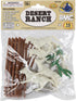 BMC CTS Desert Western Ranch - 15pc Plastic Figure Playset Diorama Accessories...