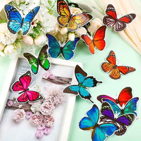 60 Pcs Summer Butterfly Bulletin Board Cutouts Classroom Cutouts Decor Butterfly Cutouts for Science Classroom Bulletin Board School Wall Birthday...