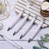 Whaline 24Pcs Bridal Shower Ballpoint Pens Retractable Wedding Floral Picture Pens Plastic Black Ink Pens for Guest Wedding Games Proposal Bachelo...