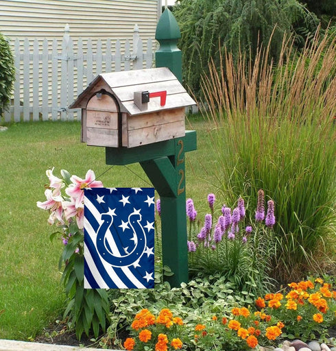 Football Sport Fans Double Two Sided House Flag 12 X 18 Inch?Welcome Decorations Garden Flag,Yard Outdoor Flags Decor (Blue Stripe Design)...