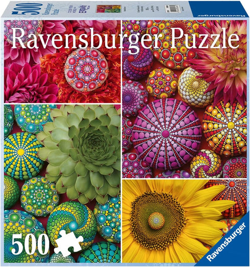 Ravensburger Color Your World Series: Mandala Blooms 500 Piece Jigsaw Puzzle for Adults - 80688 - Handcrafted Tooling, Made in Germany, Every Piec...