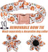 Halloween Dog Collars for Large Dog with Flower Tie,Fall Leaves Pumpkin Dog Collar with Safety Metal Buckle Adjustable Puppy Collars for Small Med...
