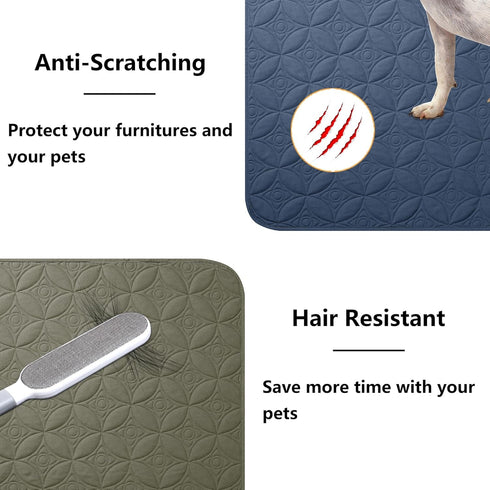 Waterproof Dog Blanket, 30x30 inches Small Pet Couch Covers for Sofa, Chair Bed Furniture Protector from Dogs Washable and Reversible-Blue+Green...