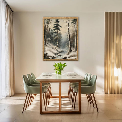 Posterizer 1 pcs-beautiful snowy scenary in winter -6-Landscape & Nature Art-GIft for Men Women Teens-Living Room Bedroom Decor- unframed wall art...