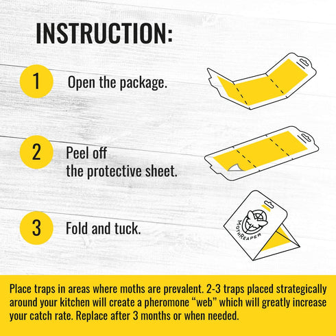 Pantry Moth Trap 6-Pack - Pantry Moth Glue Traps for House Pantry, Pantry Moth Traps for Food and Cupboard Moths, Pantry Moth Traps with Pheromone...