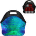 Neoprene Lunch Bag for Women,Double-Sided Green Sequins Insulated Neoprene Tote Bag with Zipper for Work, Reusable Washable Thermal Bag for Lunch ...
