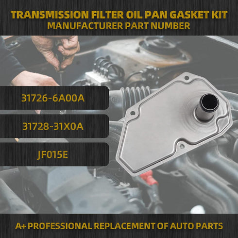 Dasbecan 31728-3JX0A Car Transmission Filter Oil Pan Gasket Set Compatible with Nissan Tiida Versa Sentra Note Suzuki Swift Chevy Spark Replaces# ...