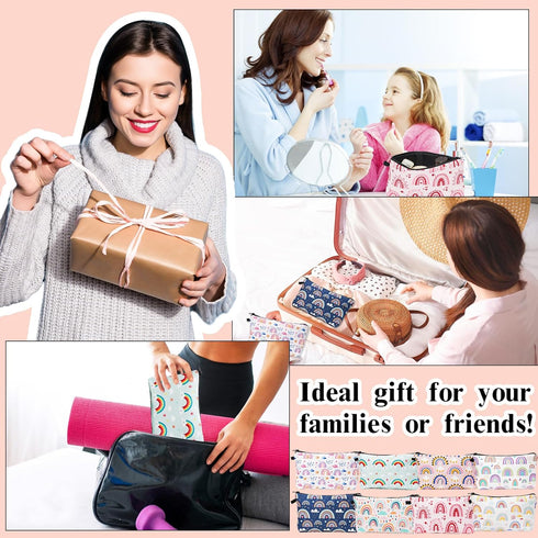 AUHOKY 8 Styles Makeup Bag Toiletry Pouch Waterproof Cosmetic Bag with Zipper Travel Packing Bag, Small Cosmetic Bag Accessory Organizer for Women...