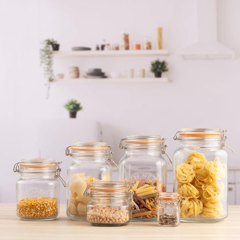Kilner Swing Top Square Glass Jar | 1.5L...