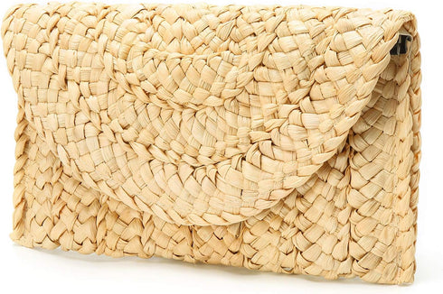Obosoyo Women's Straw Clutch Handbag, Purse Envelope Wallet, Summer Beach Woven Bag...
