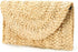 Obosoyo Women's Straw Clutch Handbag, Purse Envelope Wallet, Summer Beach Woven Bag...