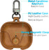 AirPods 3 Case, Airpods 3rd Leather Portable Protective Case Cover Men with Keychain Loss Prevention Clip Supports Wireless Charging Compatible wi...