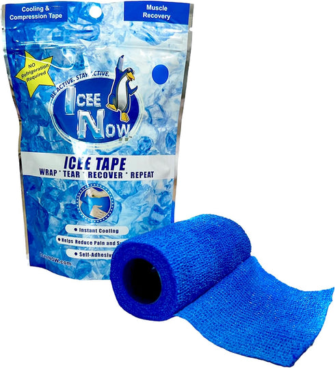 IceeNow - Ice Bandage Wrap Tape, Self Sticking Bandage Wrap, Instant Cold Compress Compression Tape Wrap, Athletic Muscle Tape, Athlete Tape for P...
