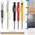 Hiboom 8 Pack Carpenter Pencil Set, 3 Colorful Solid Carpenter Pencils with Sharpener and Refills, Automatic Center Punch, Carbide Scribe Tool Kit...