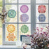FINGERINSPIRE 8PCS Chakra Symbol Stencil 5.9x5.9 inch Plastic PET Mandala Flower Stencil Reusable Yoga Meditation Floral Craft Stencil Template fo...