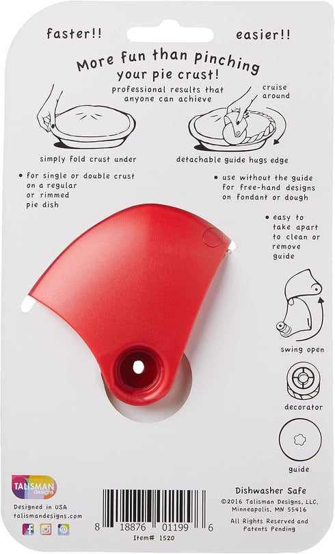 Talisman Designs Pastry Wheel Pie Crust Decorator | Pie Crust Wheel | Pie Crust Decorating Tools | Easy to Use Pastry Wheel | Pie Decorating Tools...