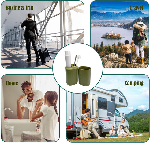 Toothbrush Travel Case Portable Travel Toothbrush Holder Toothbrush and Toothpaste Travel Case for School Bathroom Travel Camping Toothbrush Trave...