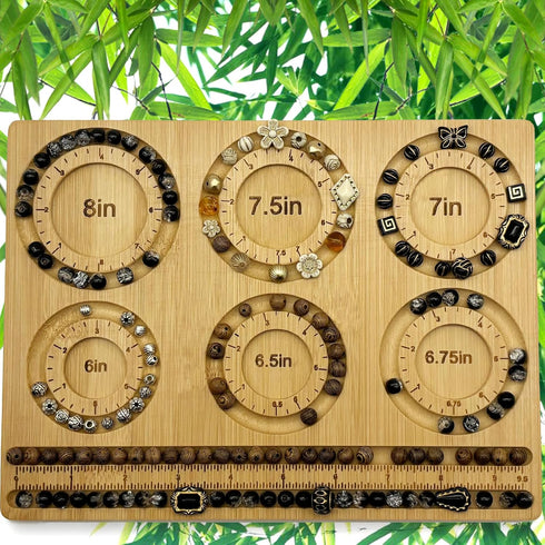 NOAVAOL Bead Boards for Jewelry Making, Combi Bamboo Beading Board for Jewelry Bracelet Making, Beading Trays Jewelry Design Mats for Necklace, Br...