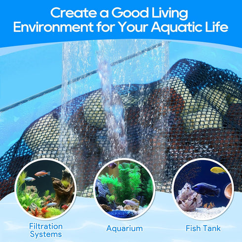 Aquarium Filter Media Bags for Aquarium with Zipper, Reusable Strong Polyester Fine Mesh Bag for Activated Carbon, Bio Filter Balls, Ceramic Rings...