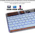 Wireless Bluetooth Keyboard,7 Colors Backlit Rechargeable Mac Keyboard, Silent Light Up Portable Keyboard for iPad iOS Android Windows Devices(Blu...