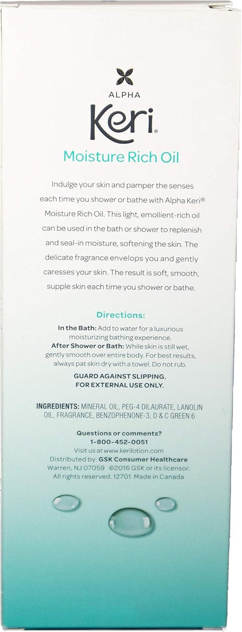 Keri Moisture Rich Shower Bath Oil, Clear, 8 Ounce...