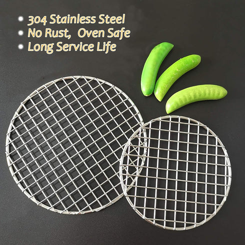 Wire Steaming Cooling and Baking Barbecue Rack Dia 8.9" Stainless Steel Cross Wire for Air Fryer Instant Pot Pressure Cooker Canning Dutch Oven (2...