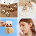 160Pcs Wood Stud Earring Posts with Loop Wooden Earrings Studs for Jewelry Making Earring Findings Earring Pin Studs Wooden Earring Posts with Ear...