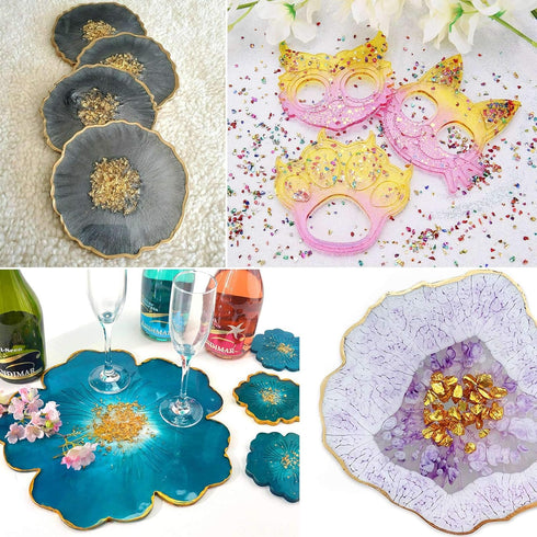 Irregular Crushed Glass Chips Sprinkles, 100g Metallic Chunky Glitter Stones for Nail Art, Resin Mold Filler, DIY Crafts, Vase Filler, Jewelry Mak...