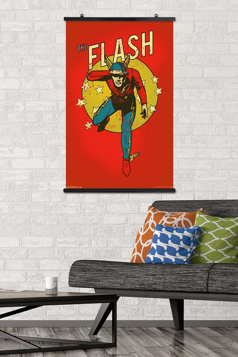 Trends International DC Comics The Flash - Vintage Wall Poster, 34L x 22.4W, Premium Poster & Clip Bundle...