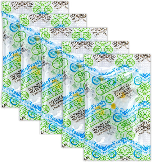 50Pcs 1 Gram Food Safe Desiccant Packs, Silica Gel Packets, Indicating Desiccant Moisture Absorbers for Storage...