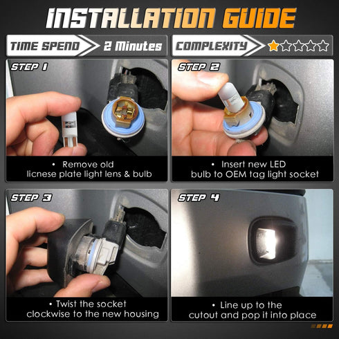 HERCOO License Plate light Cover Lens LED Tag Lamp Housing Compatible with Frontier Armada Titan Xterra, Suzuki Equator Pickup Truck, Pack of 2...