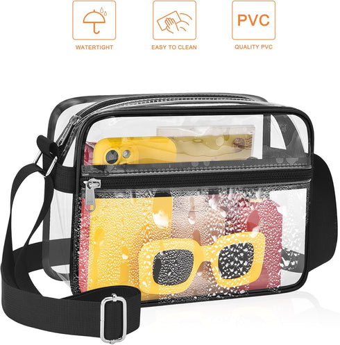 MAY TREE Clear Bag for Stadium Events Clear Messenger Bag Suitable for Concert Outfits and Sports Events...