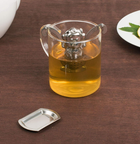 HIC Harold Import Co. HIC Tea Infuser with Drip Tray, Single, Monkey...