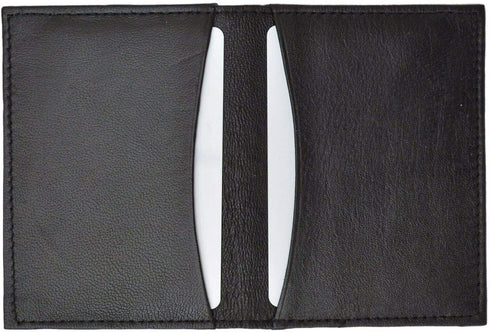 MARSHAL Slim Thin Leather Credit Card ID Mini Wallet Holder Bifold Driver's License Safe...